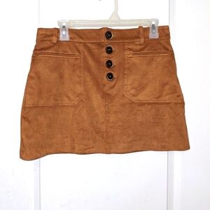 Zara TRF Collection Faux Suede mini skirt